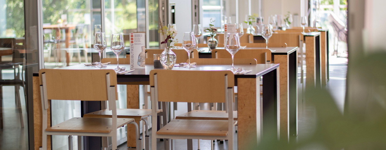 Hörsalens restaurangdel på Hallands Konstmuseum