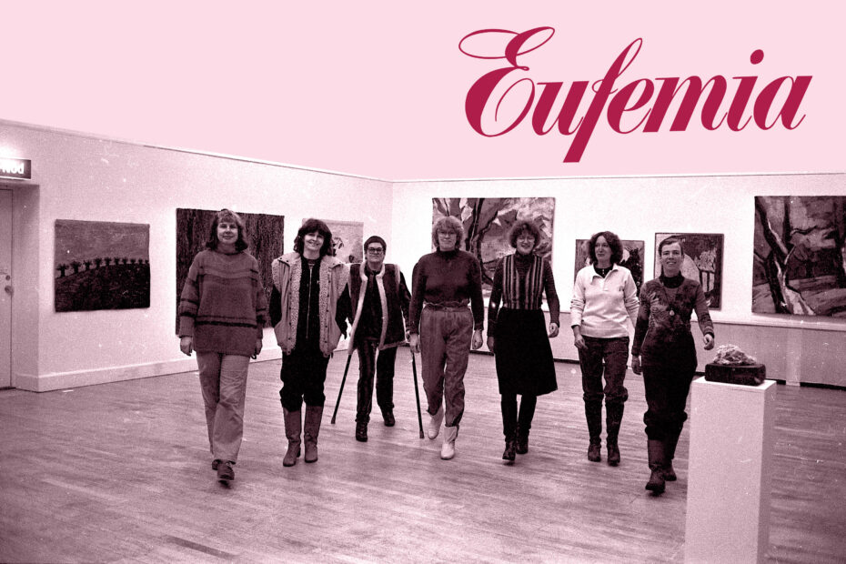 Konstnärsgruppen Eufemia på Museet i Halmstad (nuvarande Hallands Konstmuseum), 1983.