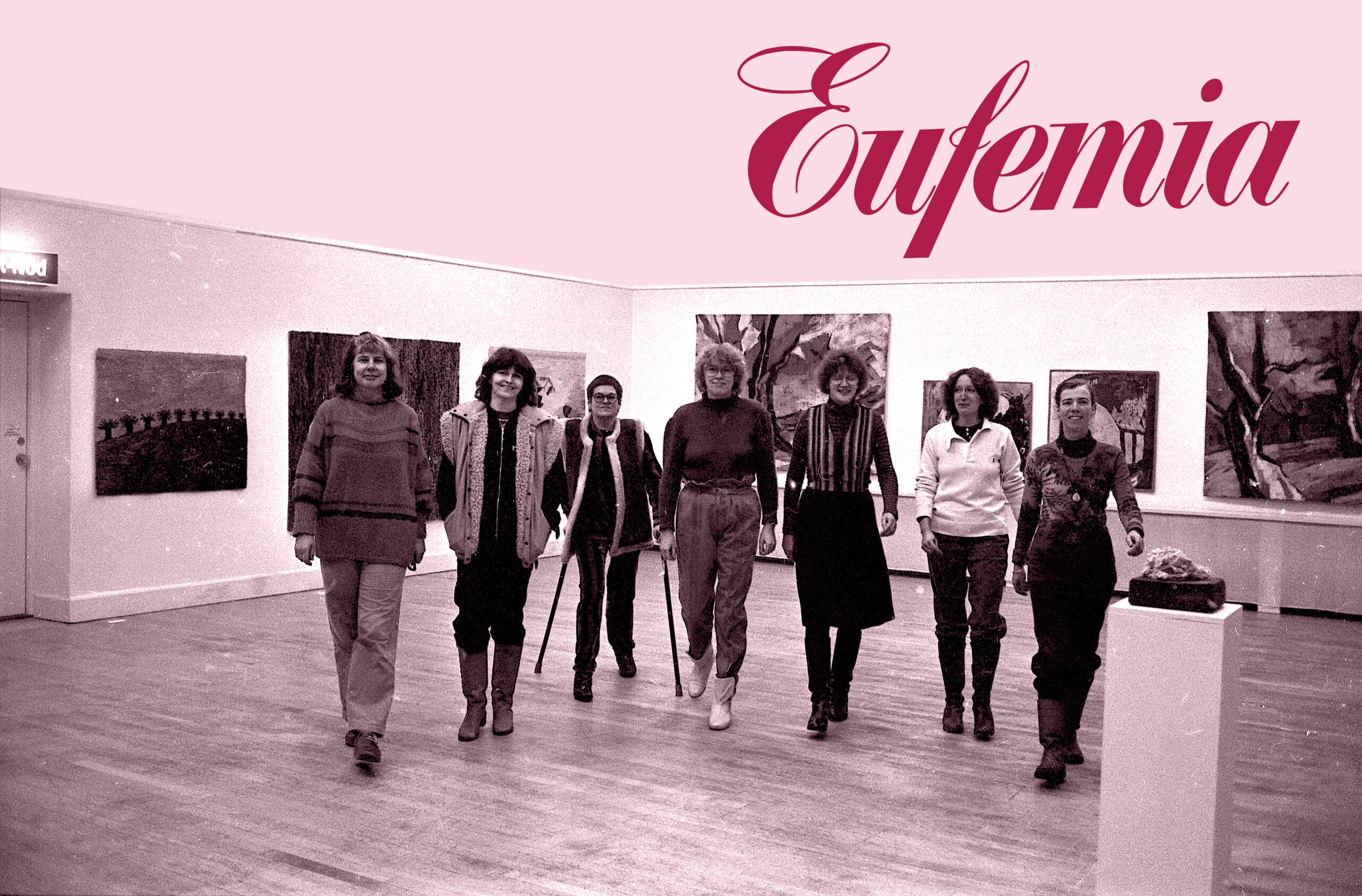 Konstnärsgruppen Eufemia på Museet i Halmstad (nuvarande Hallands Konstmuseum), 1983.