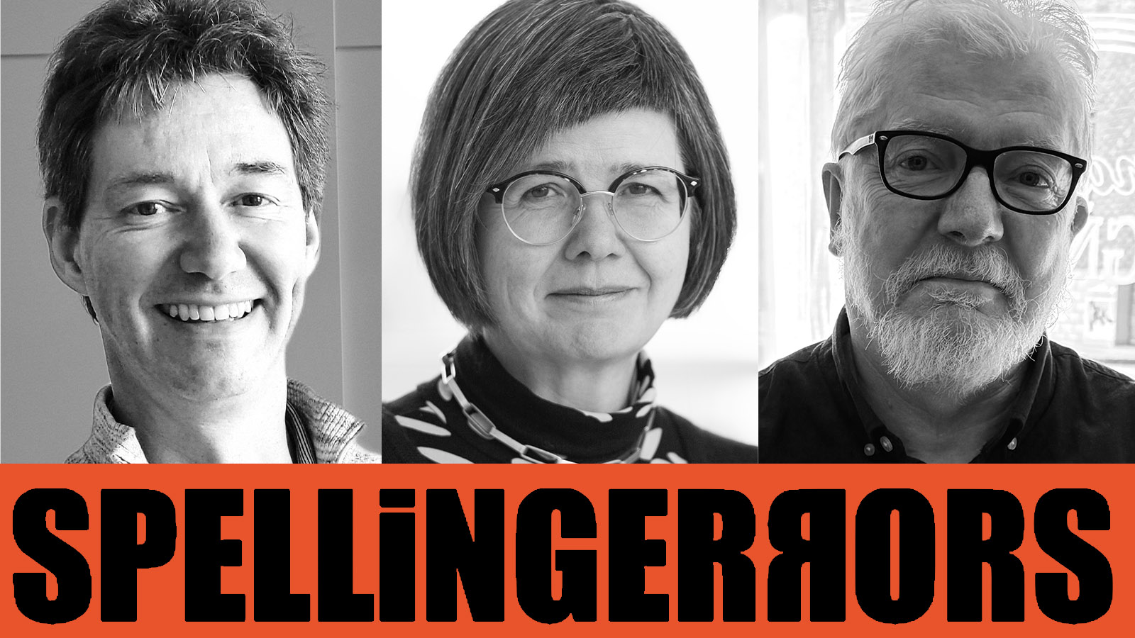 Tre porträtt på musikerna i gruppen Spelling Errors.